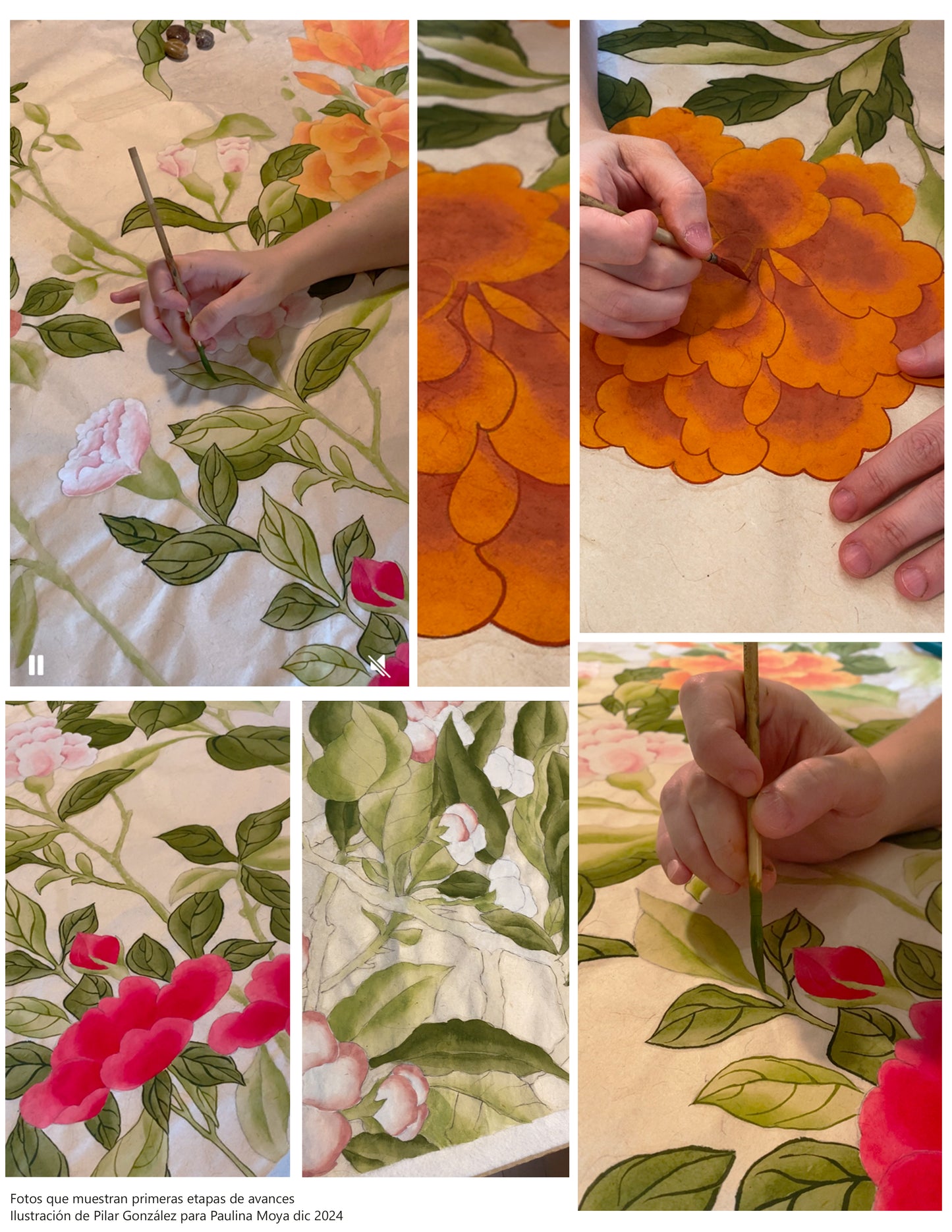 Obra Tríptico "Jardin"