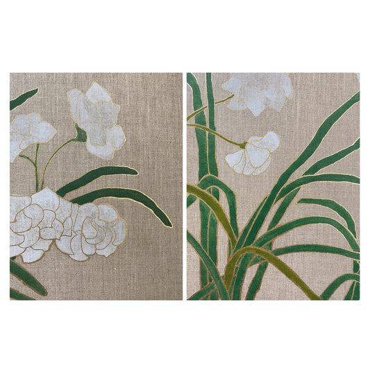 Obra "Flores & Viento" con oro